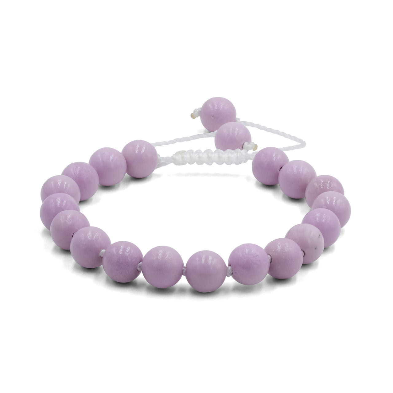 Phosphosiderite adjustable beaded bracelet featuring 8mm, 18 pieces beads.