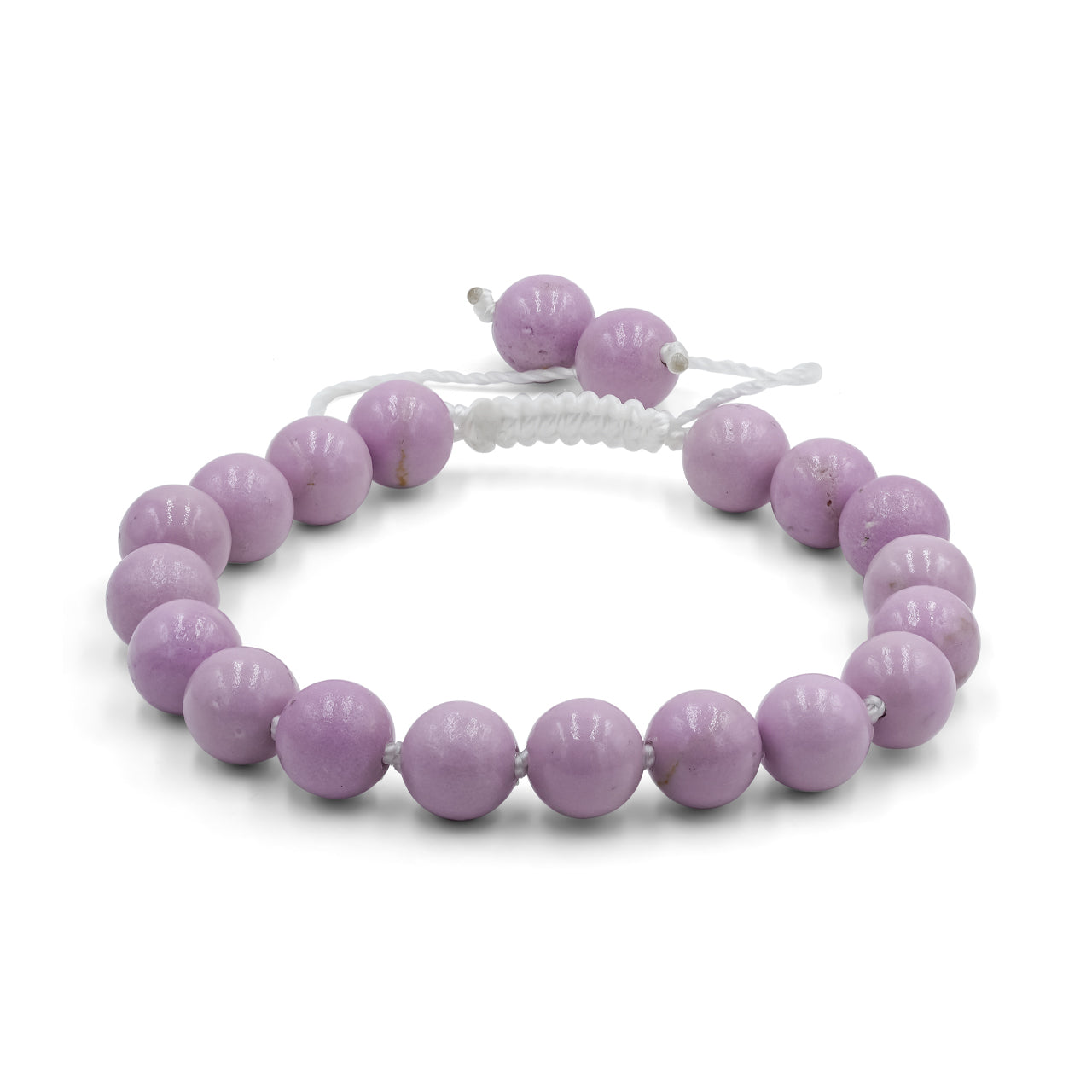 Phosphosiderite adjustable beaded bracelet featuring 8mm, 18 pieces beads.
