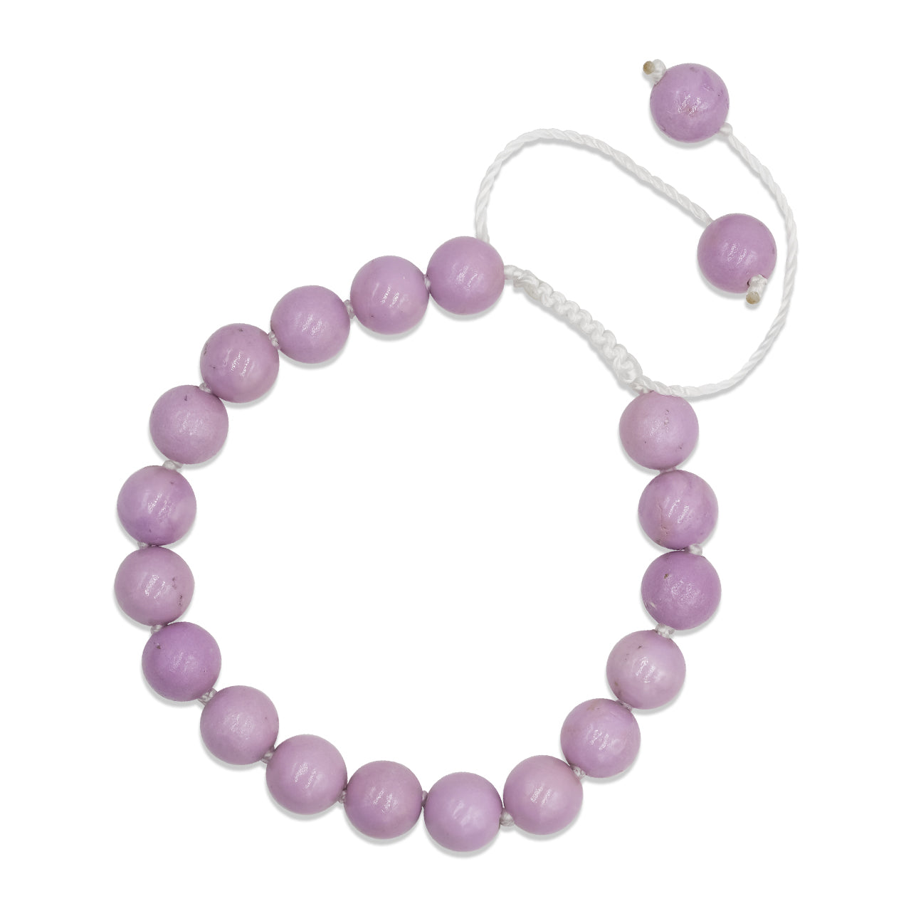 Phosphosiderite adjustable beaded bracelet featuring 8mm, 18 pieces beads.