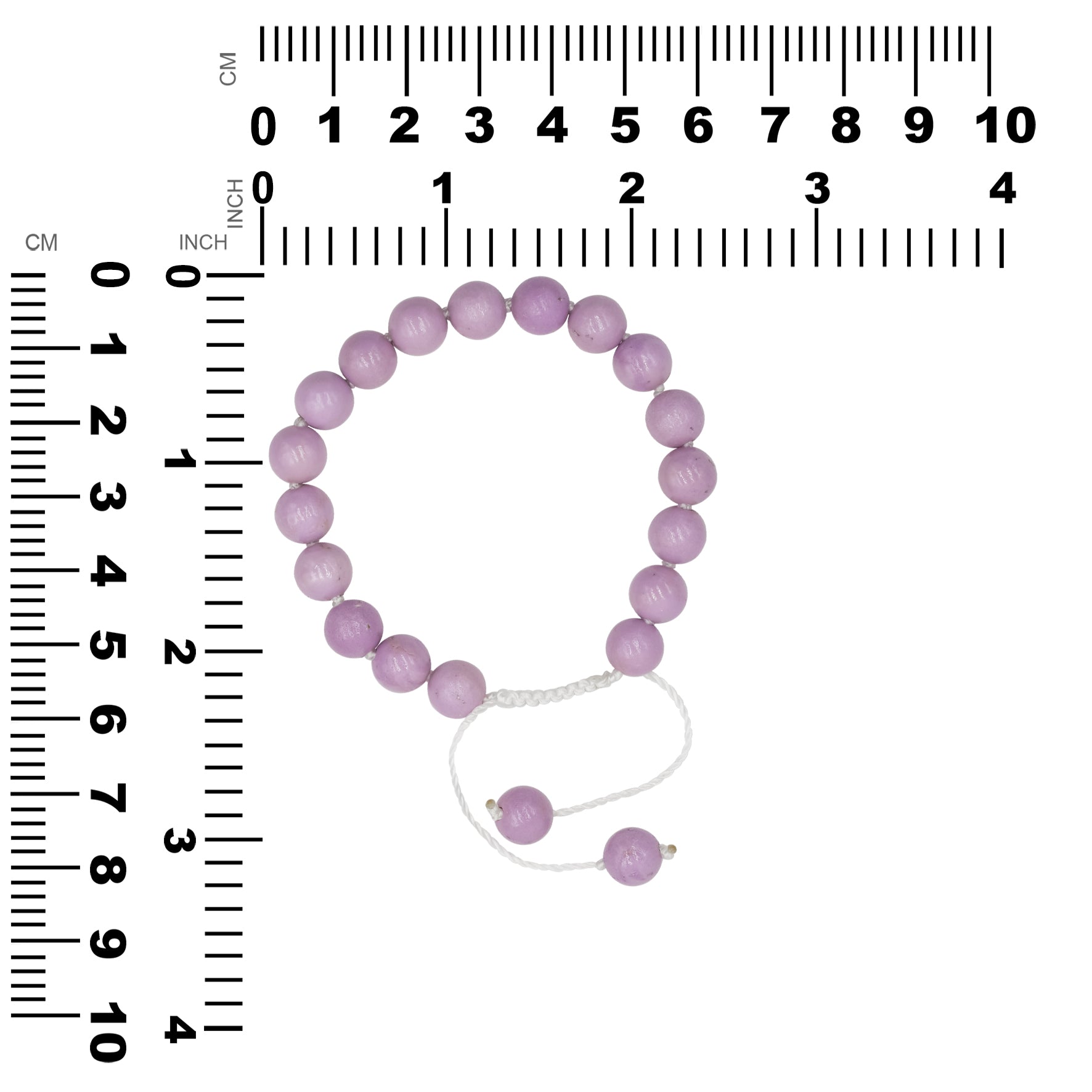 Phosphosiderite adjustable beaded bracelet featuring 8mm, 18 pieces beads.