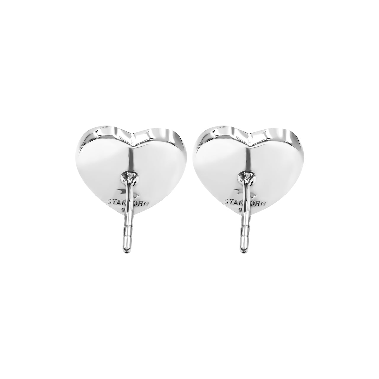 Starborn Heart Phosphosiderite Post Style Earrings in Sterling Silver