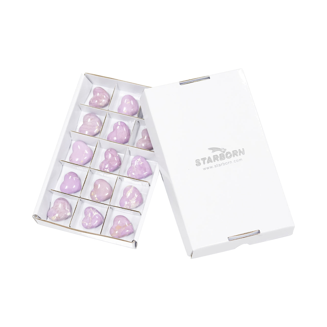 Phosphosiderite Heart Stones 200 grams - 15 pcs