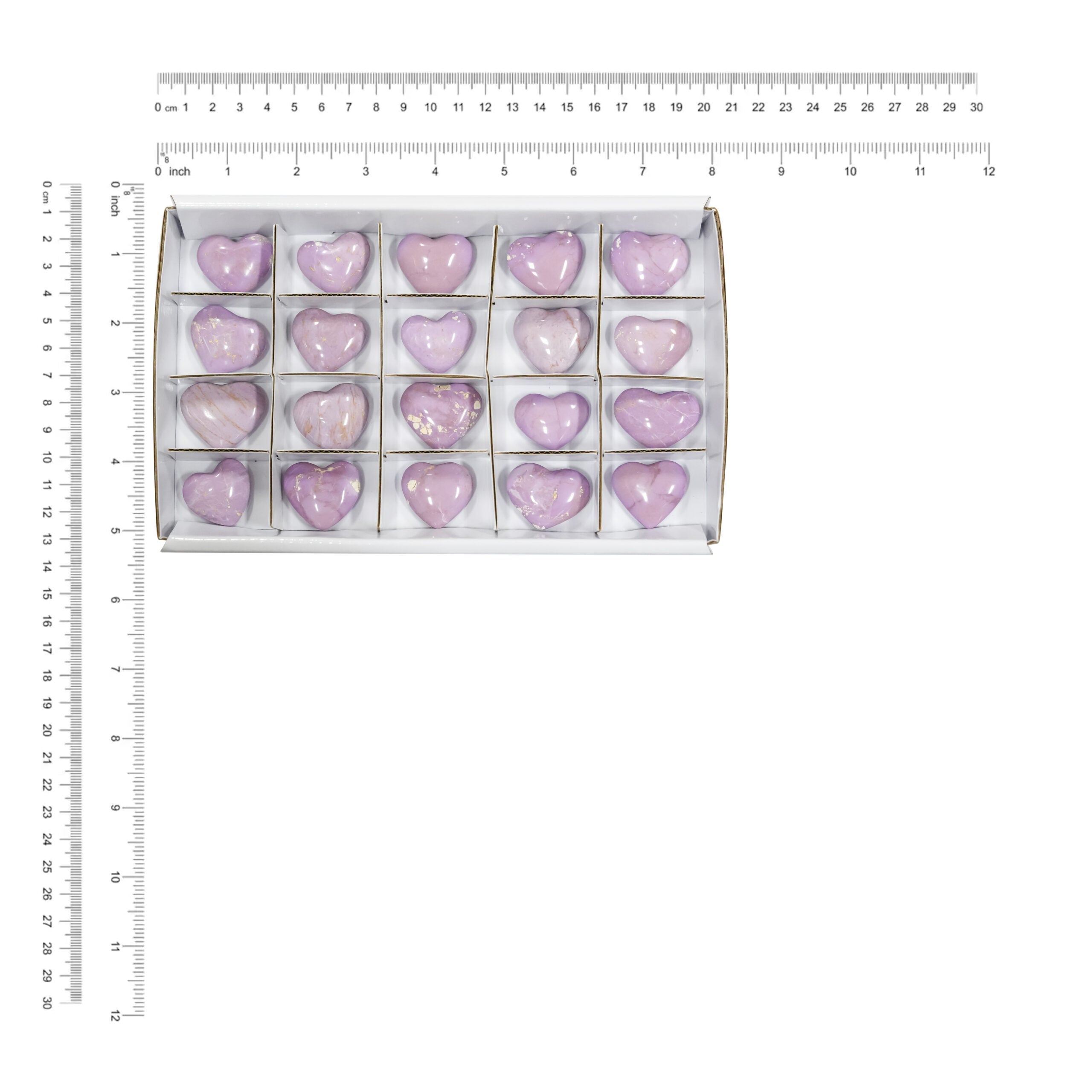 Phosphosiderite Heart Stones 200 grams - 20 pcs