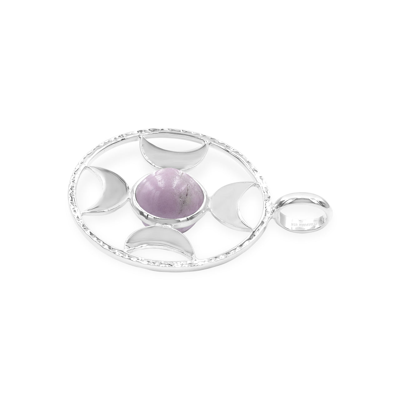 Colgante con esfera de luna creciente direccional de Starborn (pequeño) en plata de ley