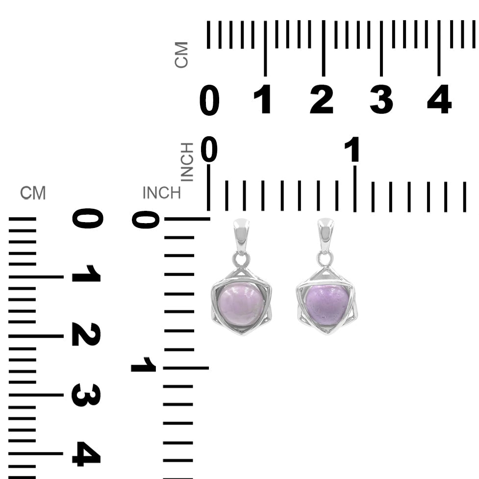 Starborn Edelsteinkugel 6-zackiger Sternanhänger aus Sterlingsilber