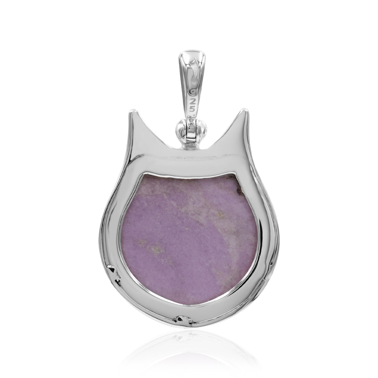 Starborn Gemstones within Cat Mask Pendant in Sterling Silver