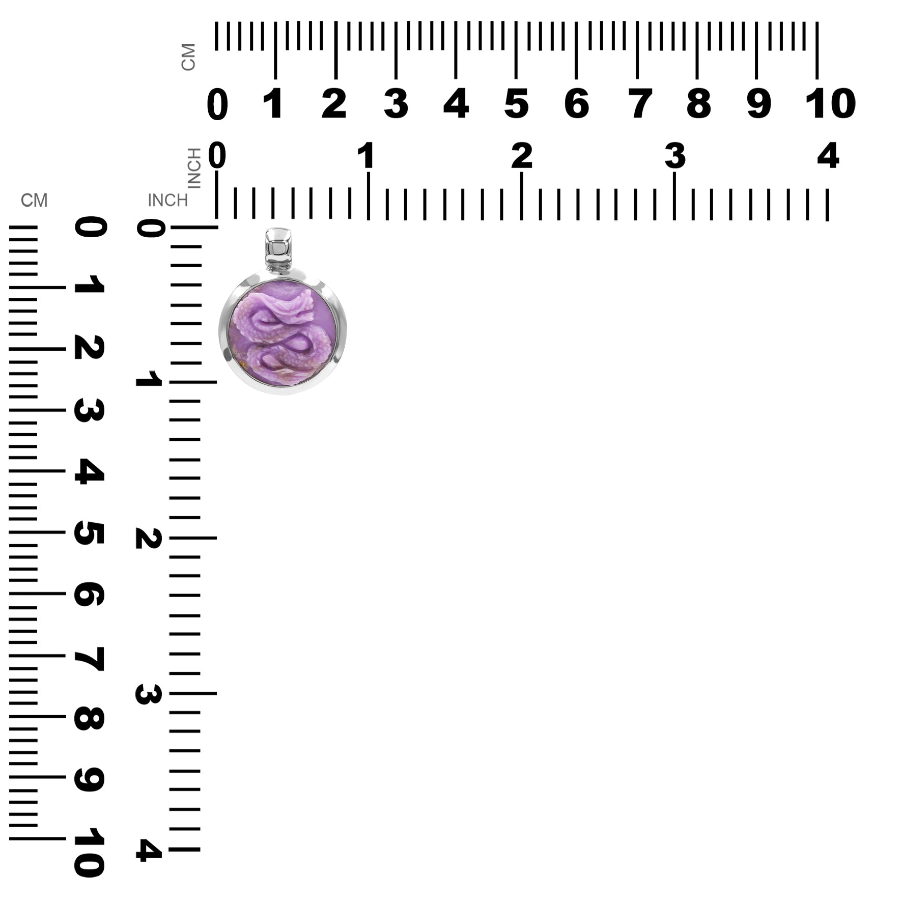 Phosphosiderite Carved Dragon Medallion Style Pendant