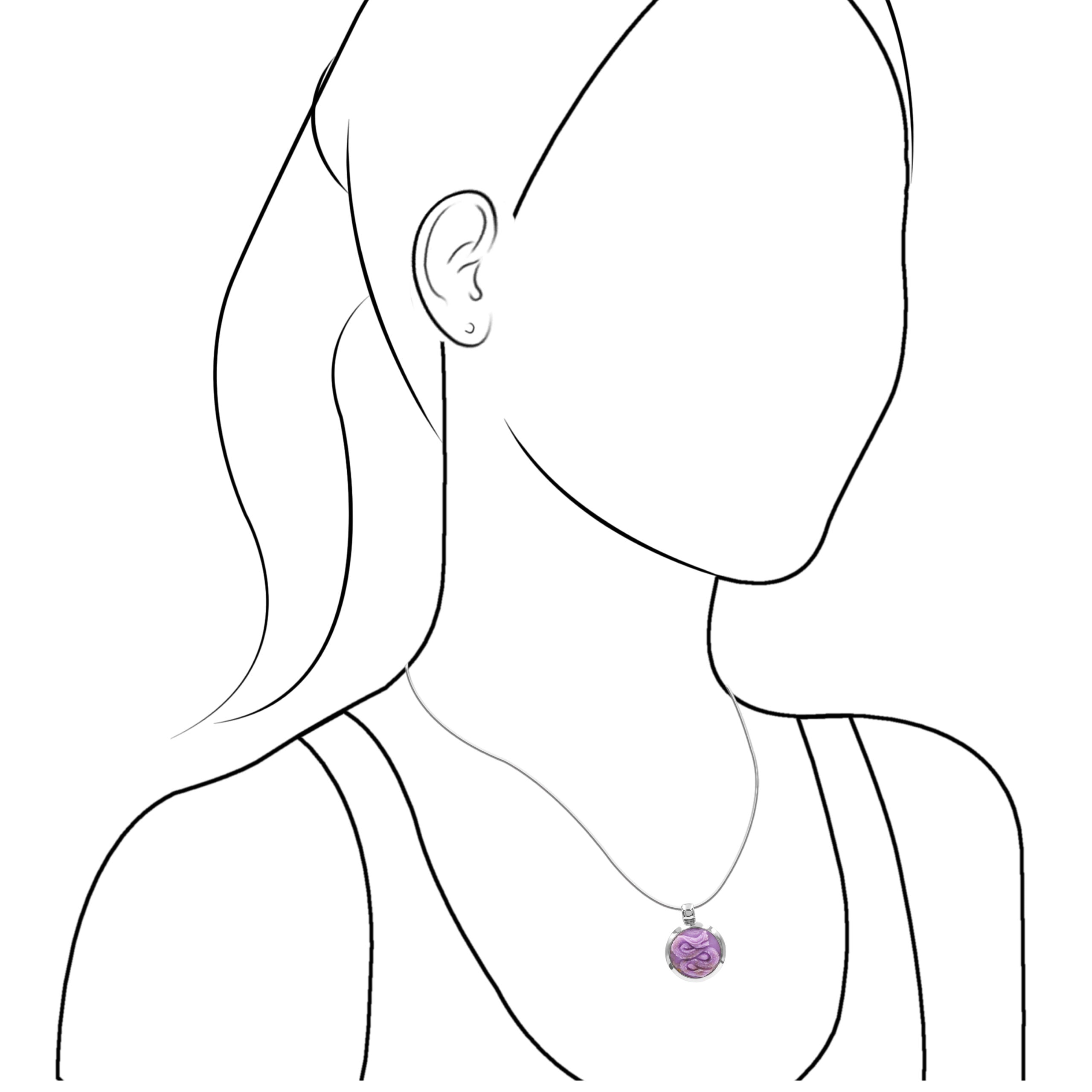 Phosphosiderite Carved Dragon Medallion Style Pendant