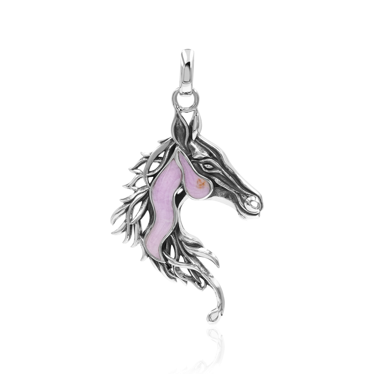 Starborn Gemstones Horse Head Pendant in Sterling Silver