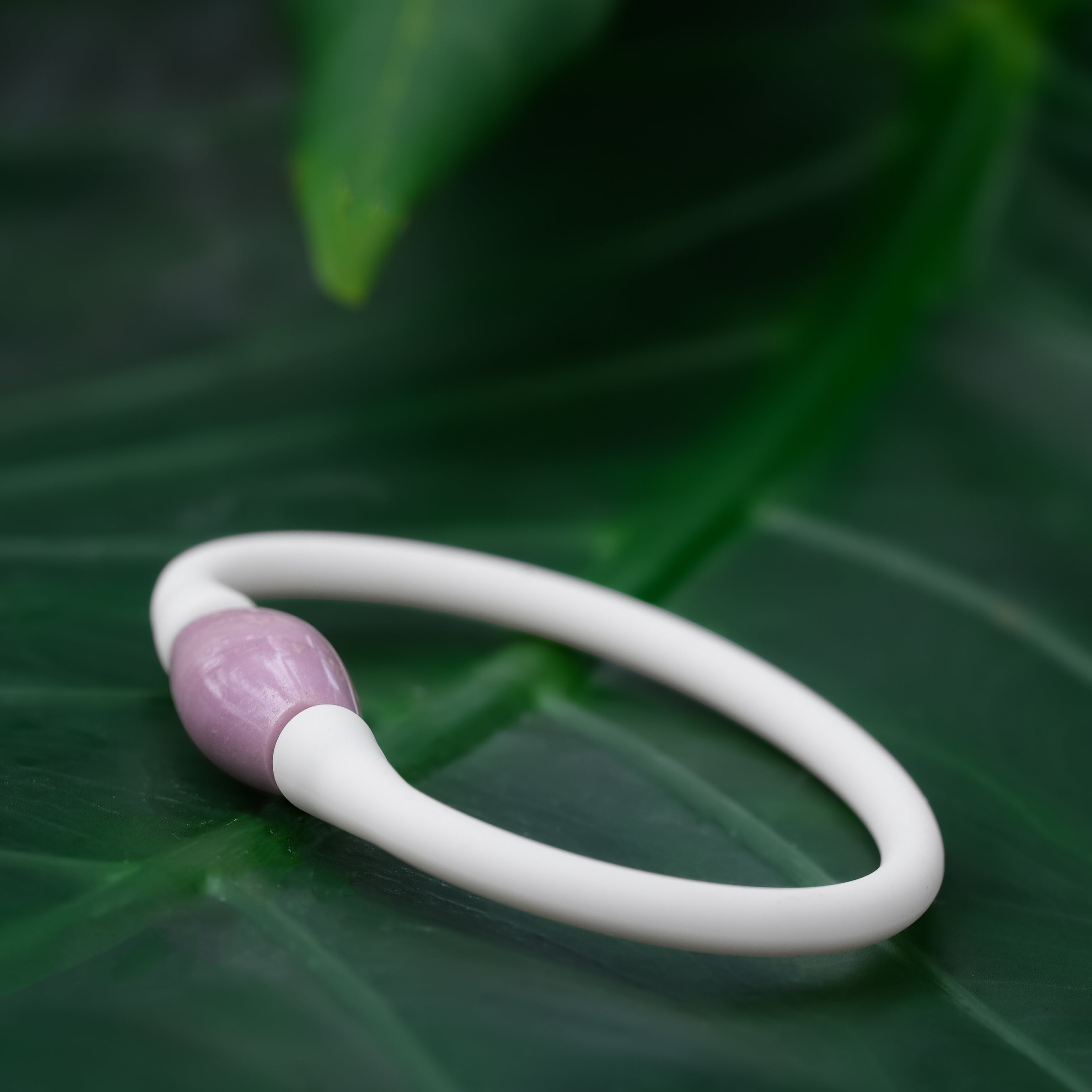 Starborn Phosphosiderite Drum Bead Silicone Bracelet