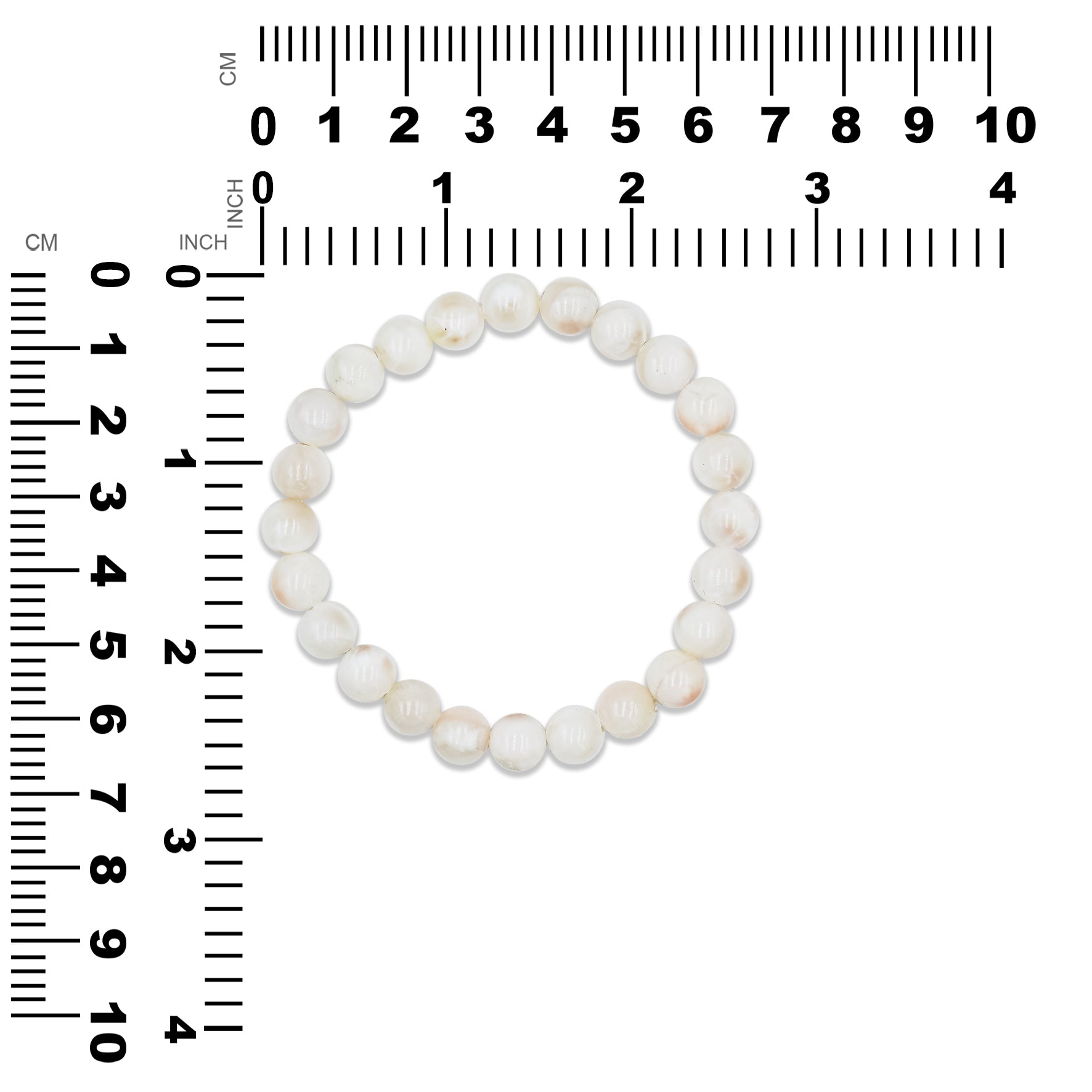 Pulsera elástica con cuentas de natrolita rosa de 8 mm Starborn