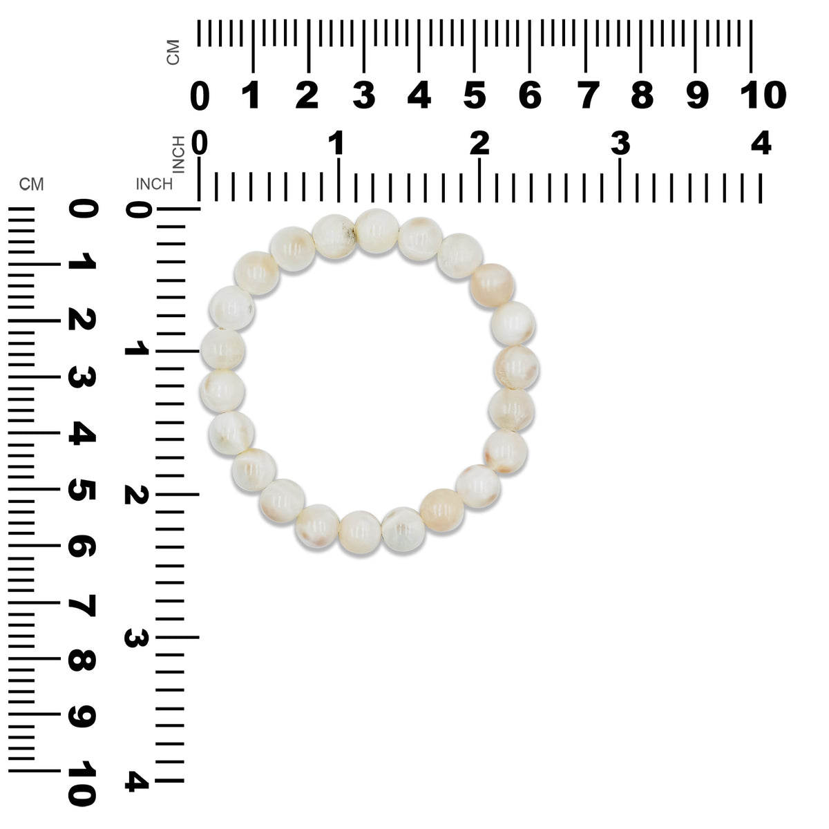 Pulsera elástica de natrolita rosa Starborn con cuentas