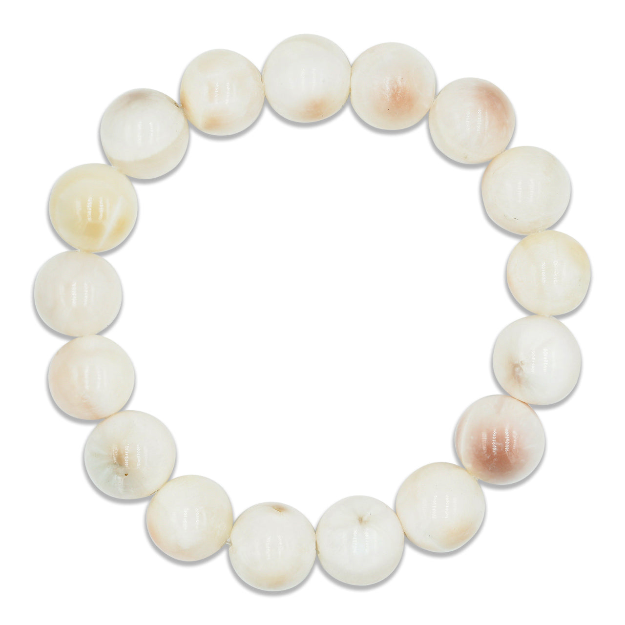 Pulsera elástica con cuentas de natrolita rosa de 8 mm Starborn