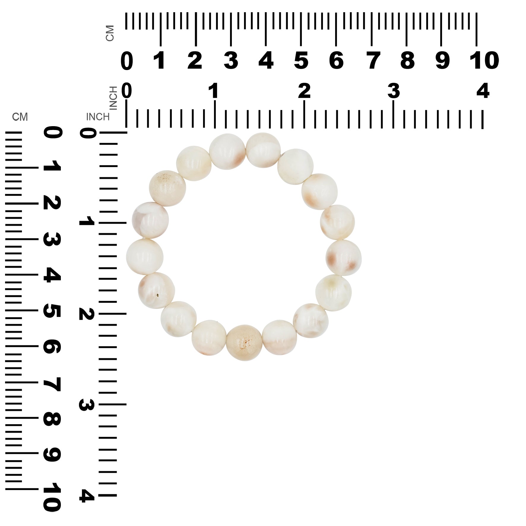 Pulsera elástica con cuentas de natrolita rosa de 8 mm Starborn
