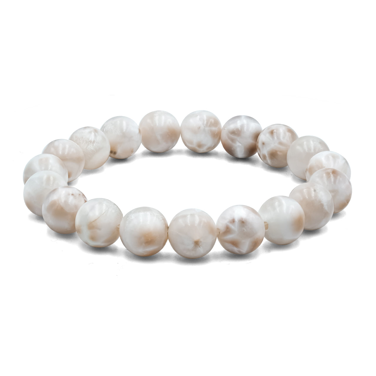 Pulsera elástica con cuentas de natrolita rosa de 8 mm Starborn