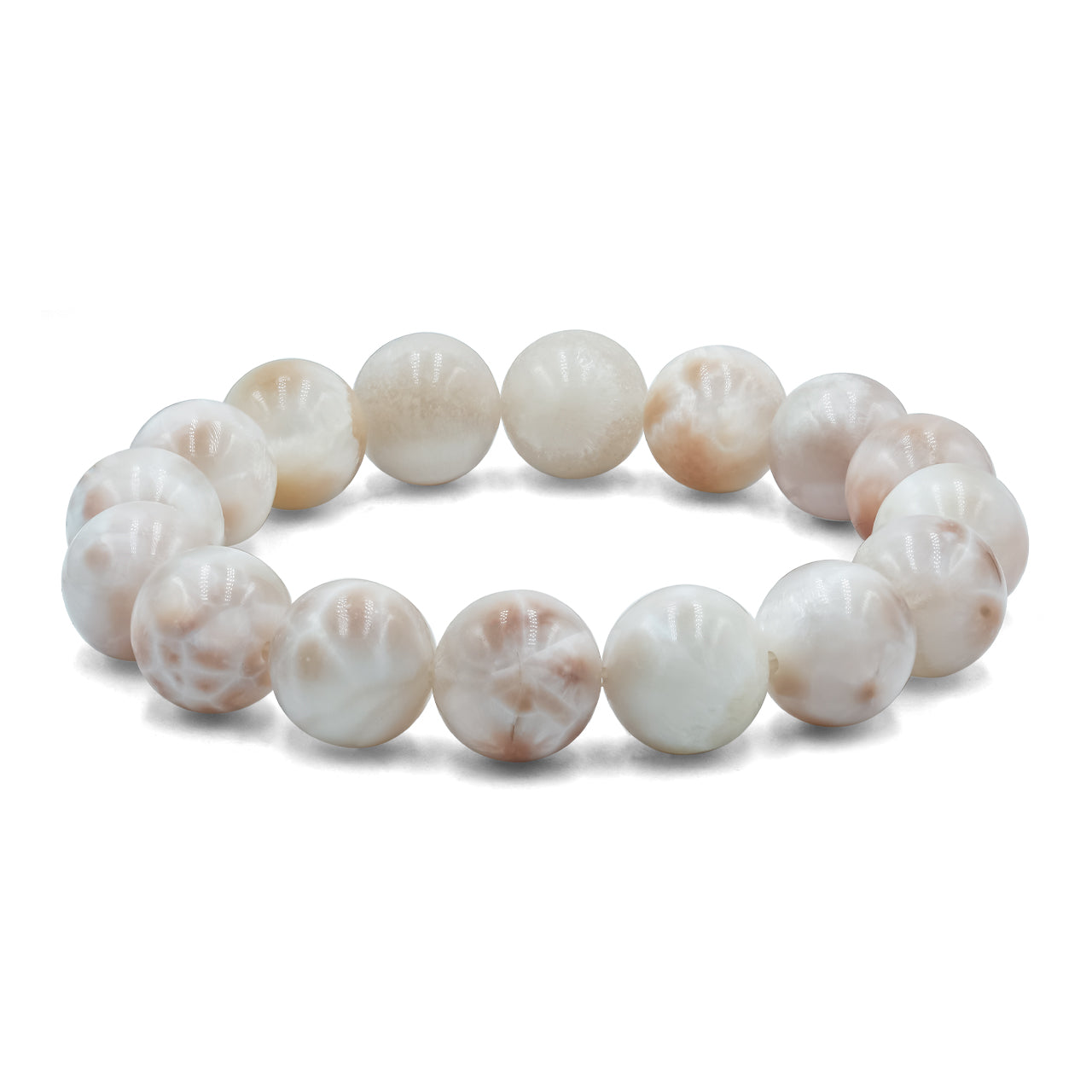 Starborn Pink Natrolite Elastic Beaded Bracelet