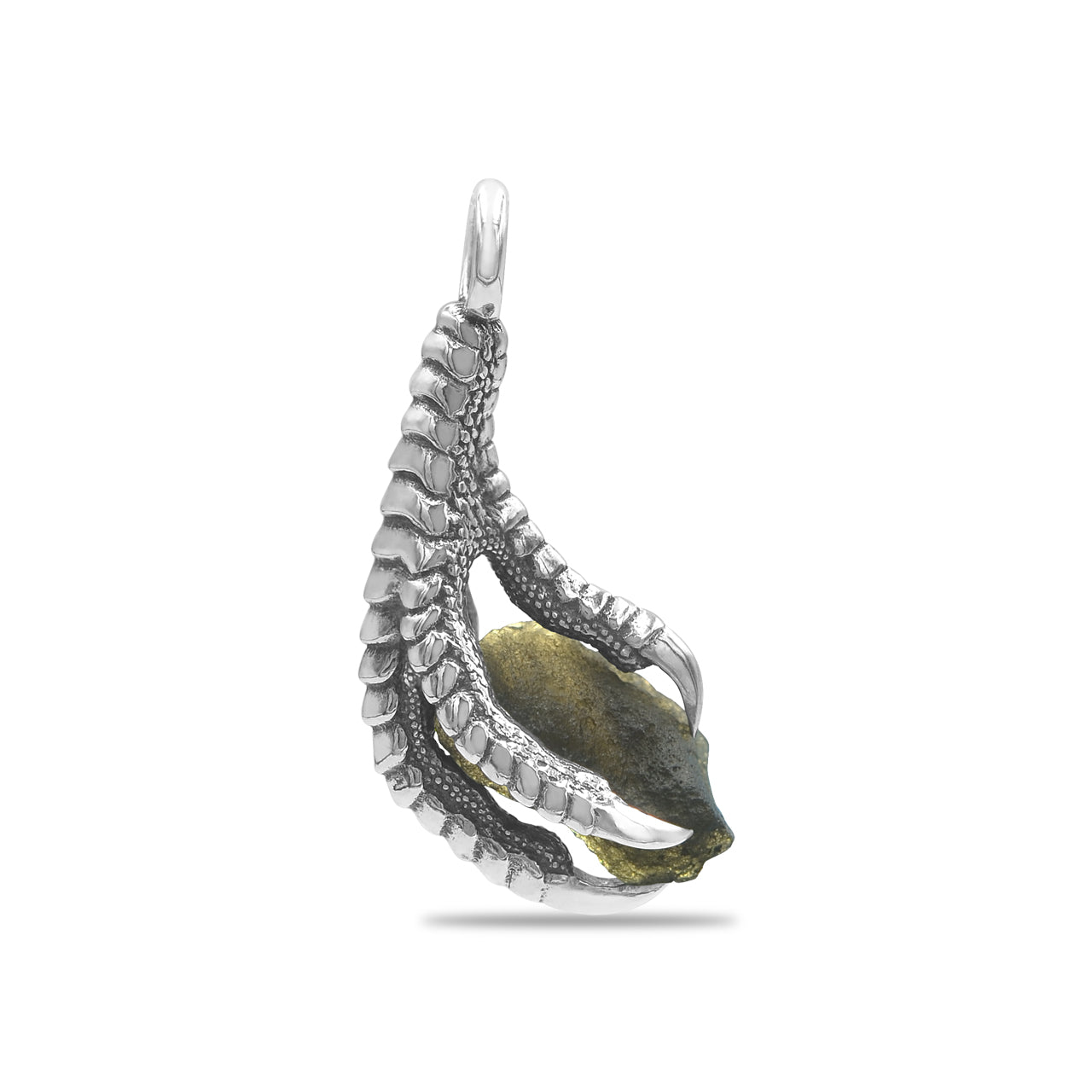 Starborn Gemstone Eagle Claw Pendant in Sterling Silver