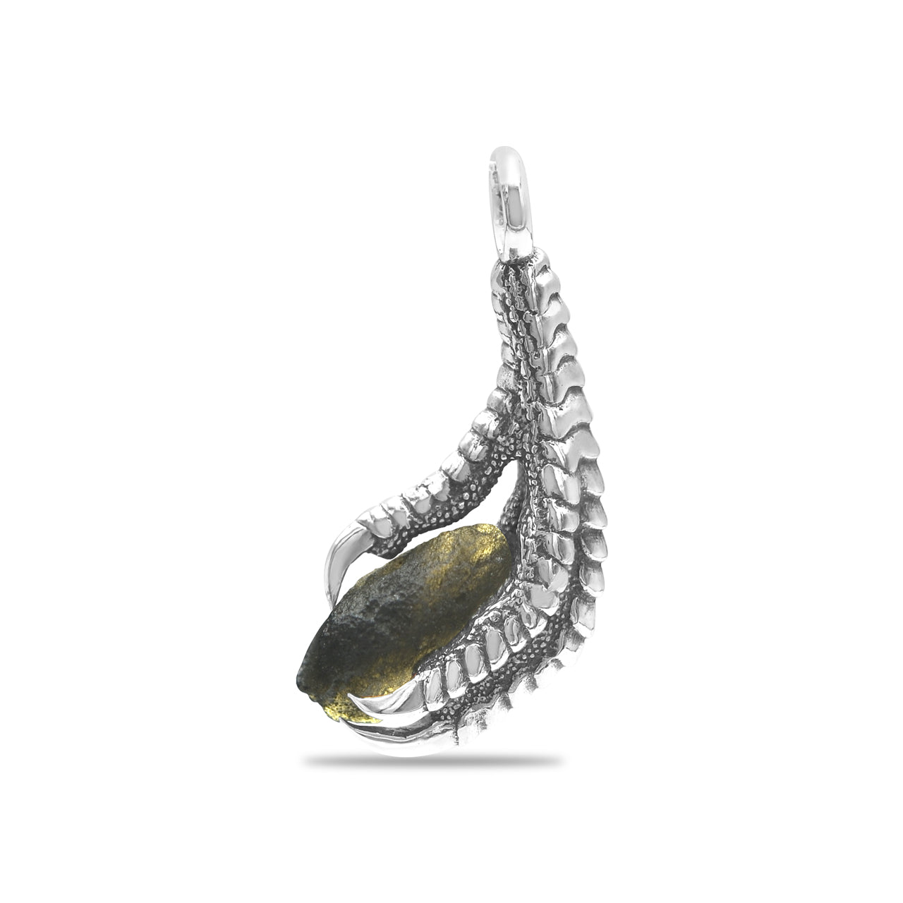 Starborn Gemstone Eagle Claw Pendant in Sterling Silver