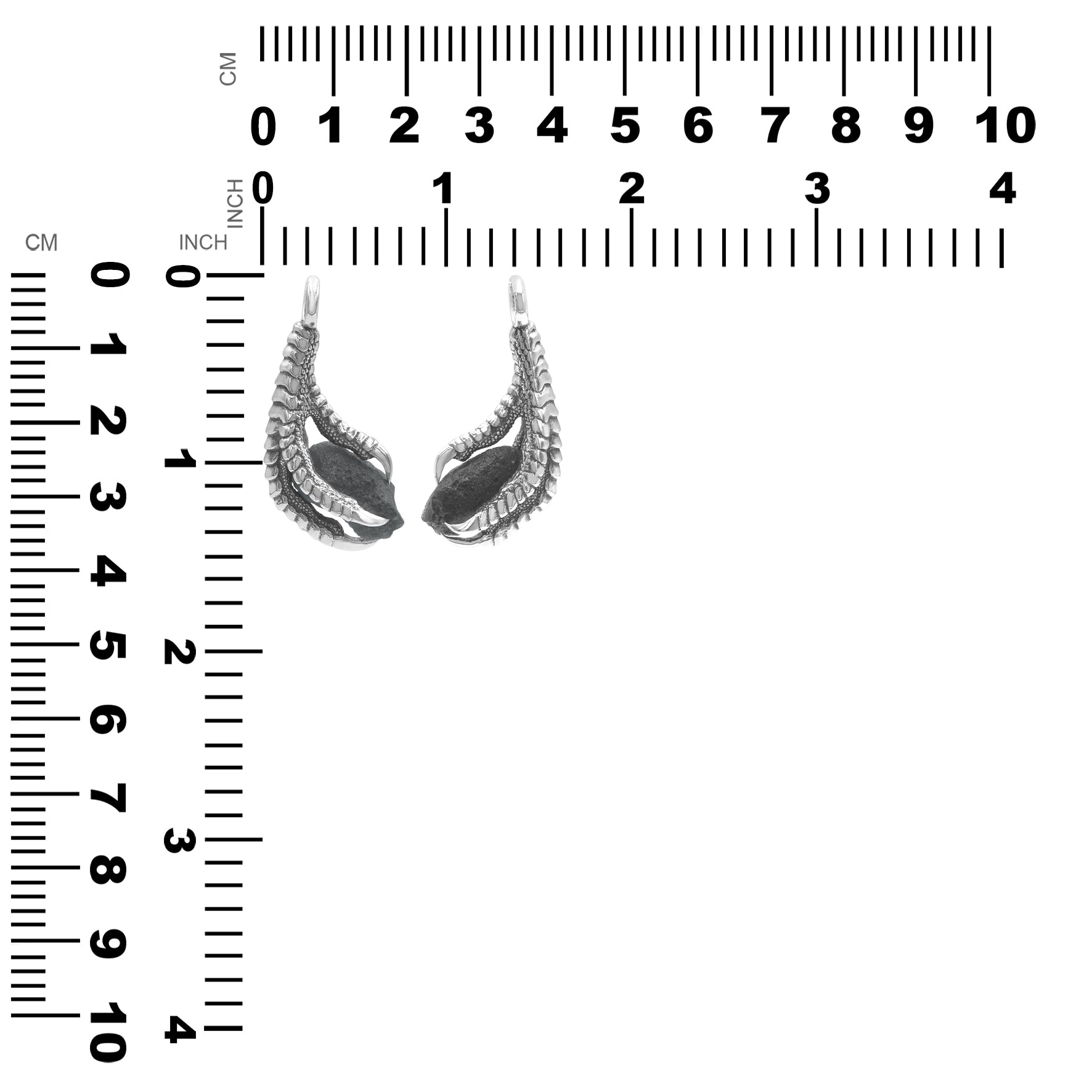 Starborn Gemstone Eagle Claw Pendant in Sterling Silver