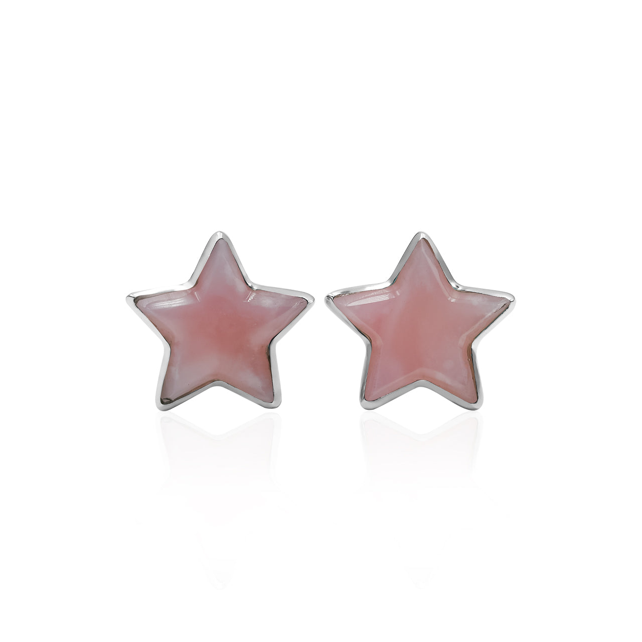 Starborn Gemstones Star Post Earrings in Sterling Silver