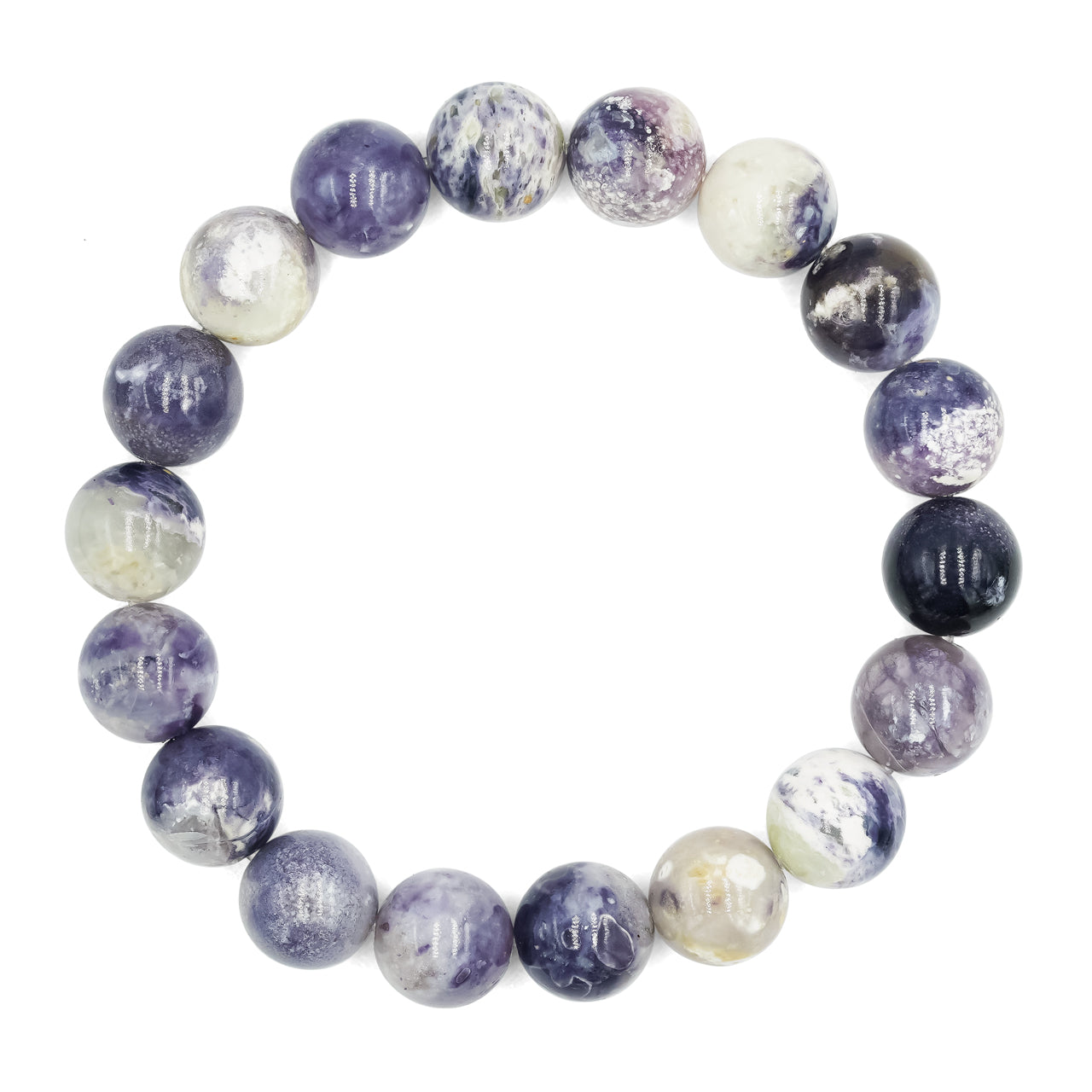 Starborn Purple Opal Elastic Beaded Bracelet