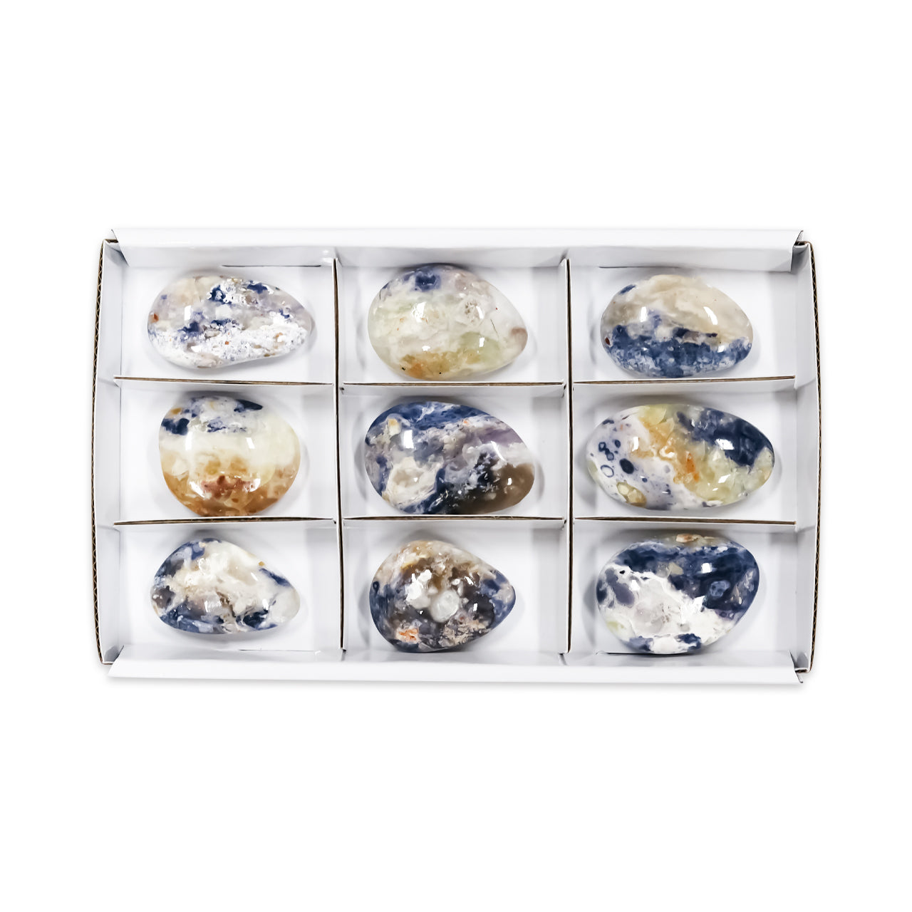 Starborn Purple Opal Piedra de palma de forma libre pulida 250 gramos - 9 piezas