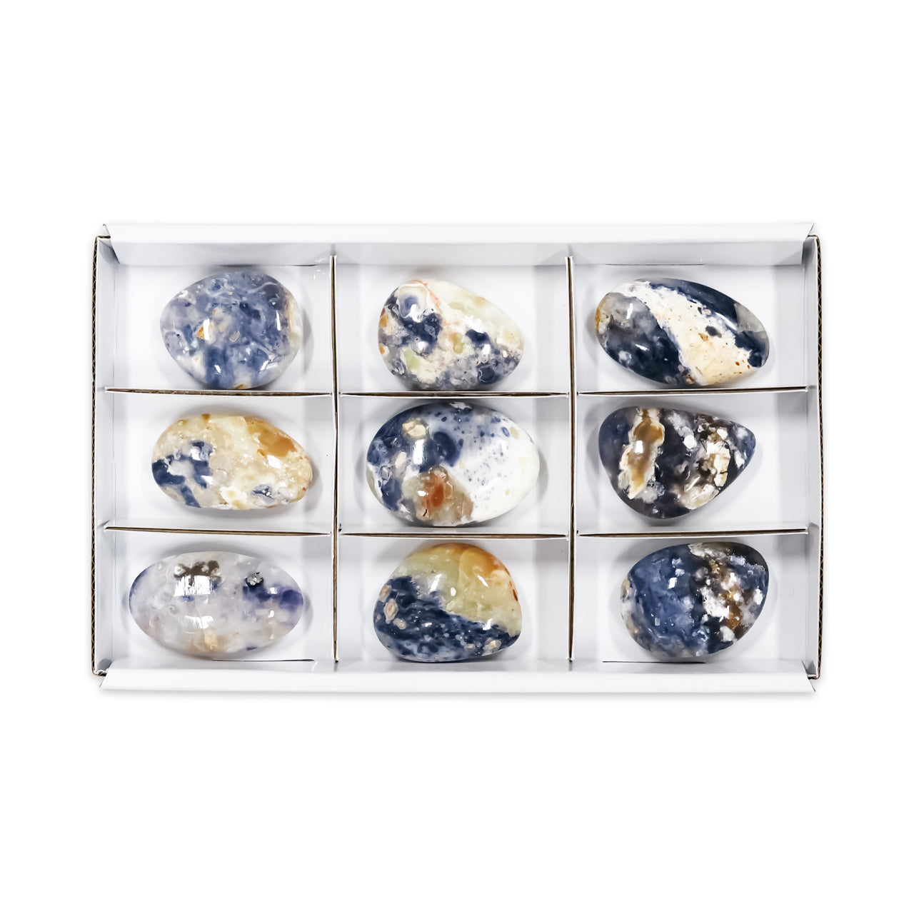 Starborn Purple Opal Piedra de palma de forma libre pulida 250 gramos - 9 piezas