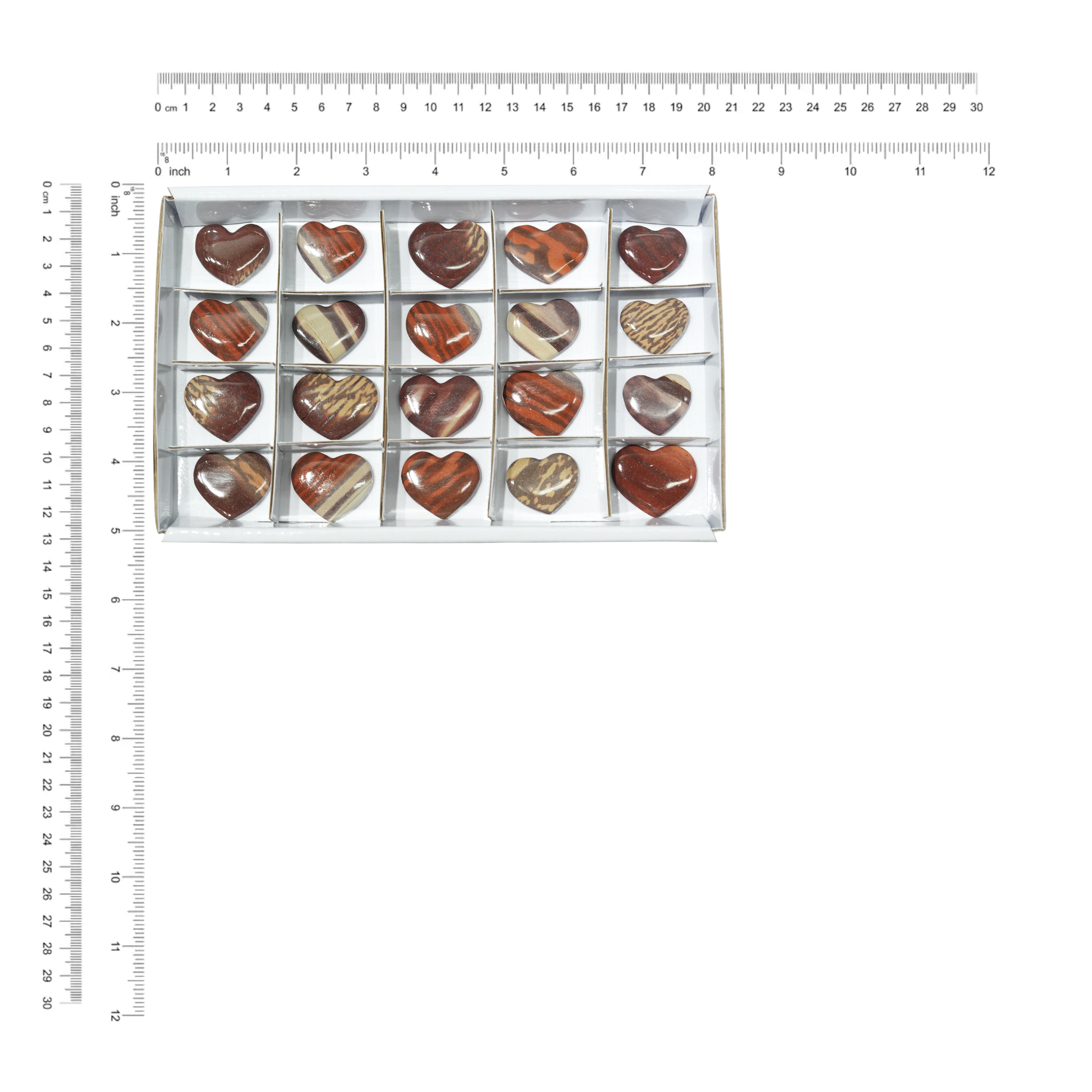Starborn Piedra Corazón Natural Impresa 100 gramos - 20 piezas