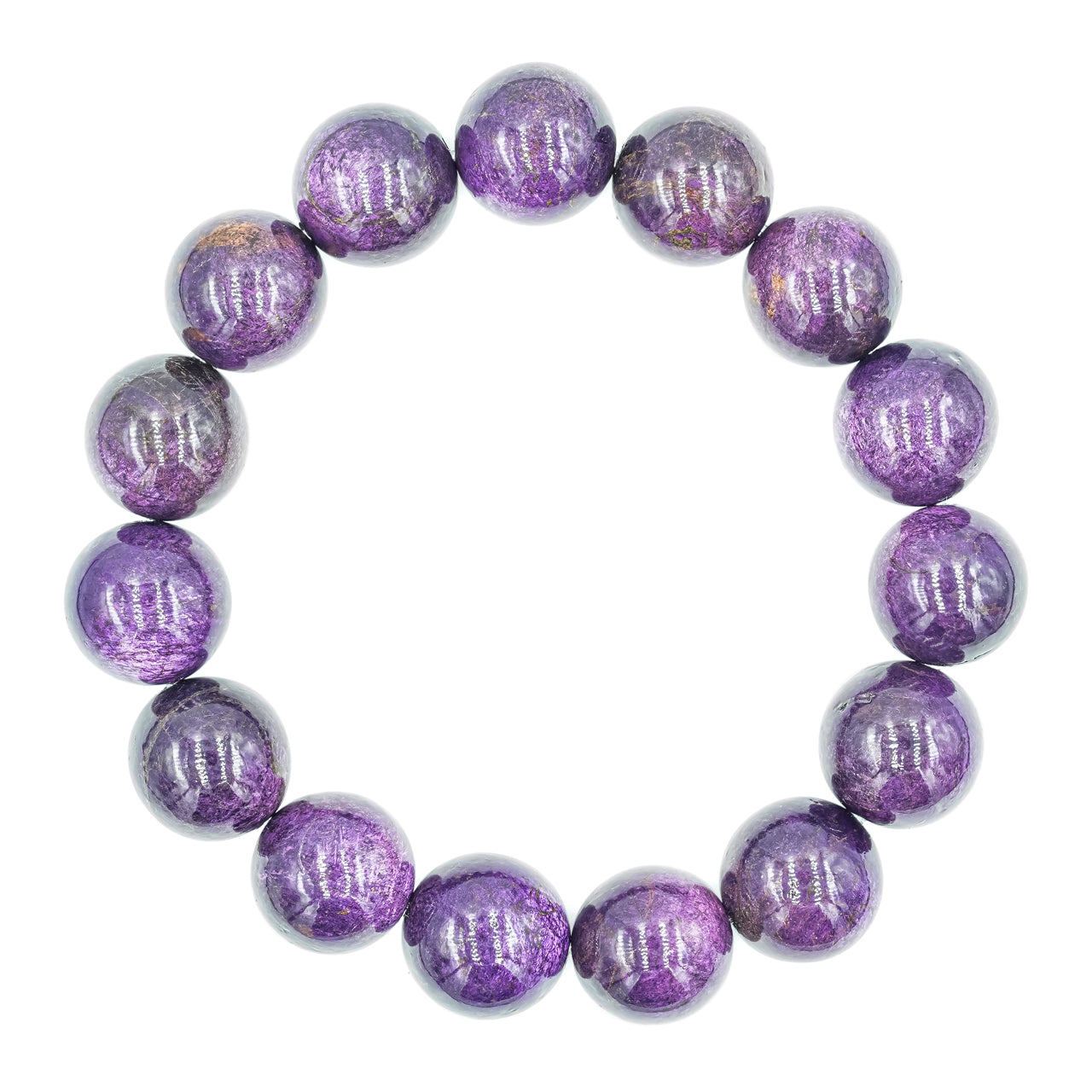 Starborn Purpurite Beaded Elastic Bracelet