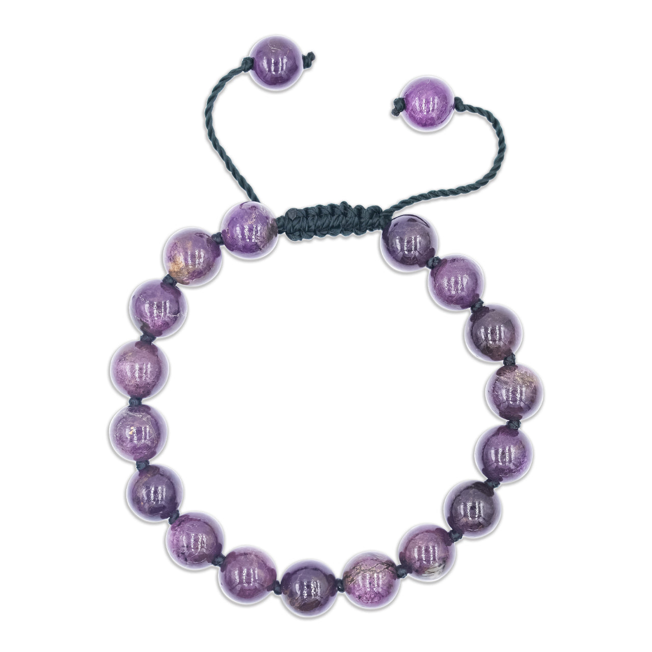 Purpurite Adjustable Bead Bracelet 8mm