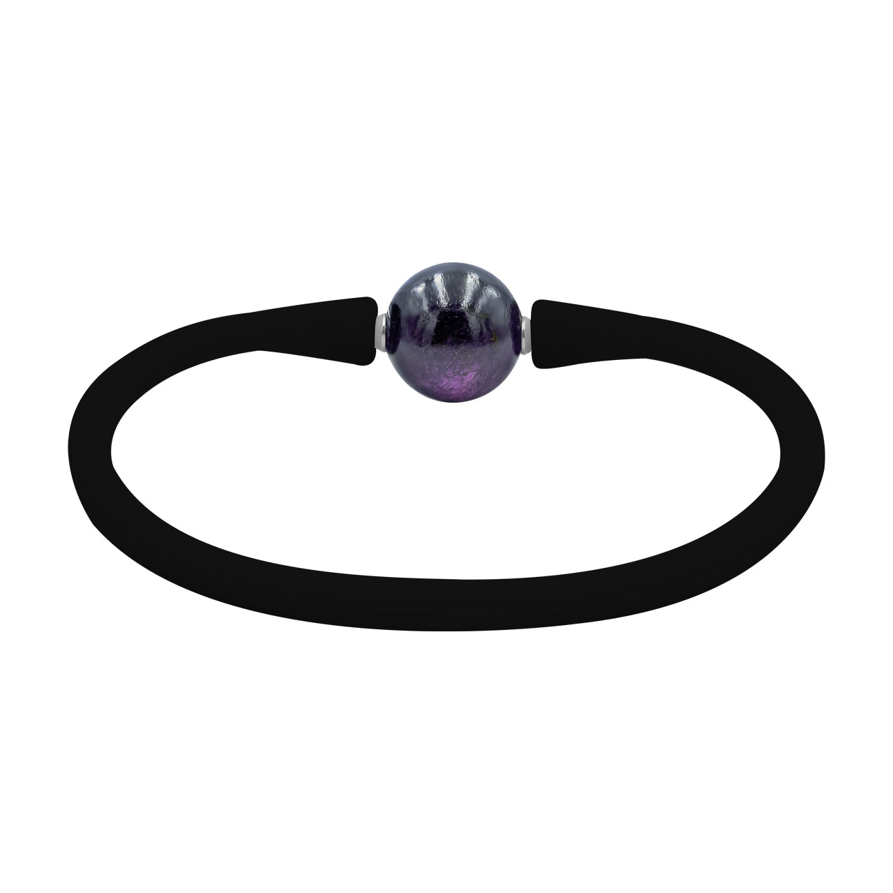 Esfera Purpurita Starborn 12 mm en Pulsera de Silicona