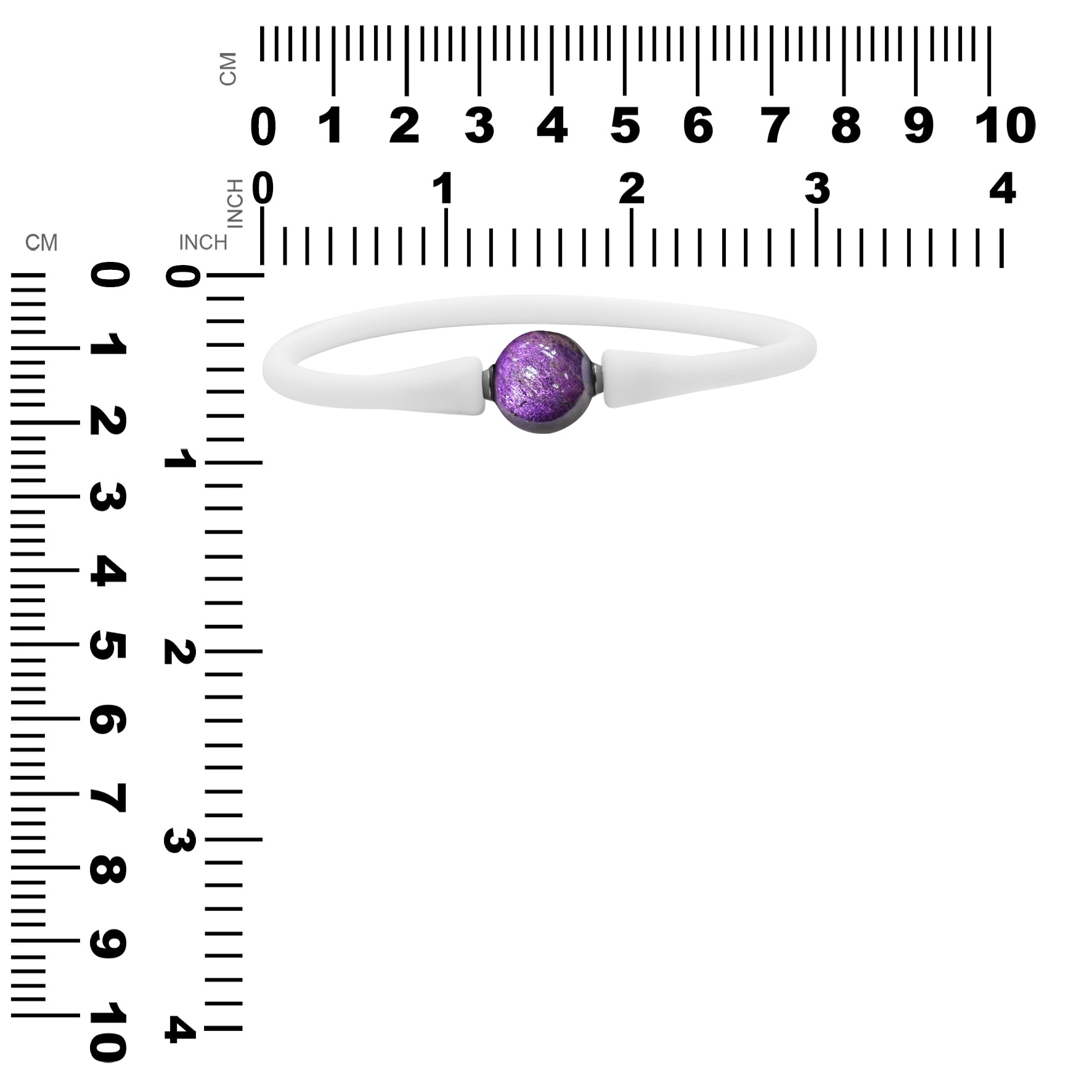 Esfera Purpurita Starborn 14 mm en Pulsera de Silicona