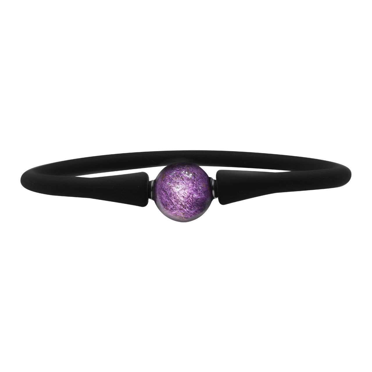Starborn Purpurit Kugel 14 mm auf Silikonarmband