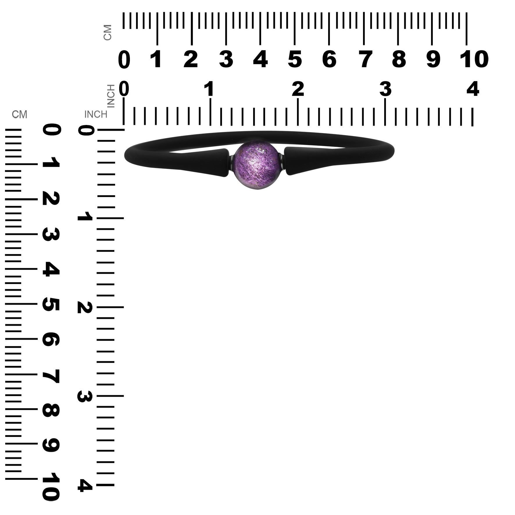 Esfera Purpurita Starborn 14 mm en Pulsera de Silicona