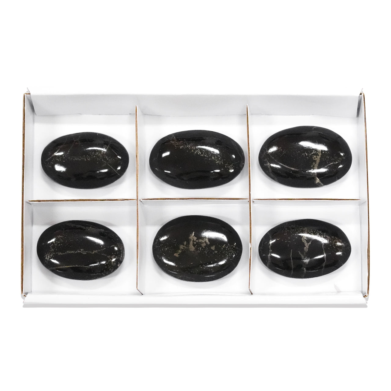 Starborn Schiefer Pyrite Palm Stones 6 Pieces - 350 Grams