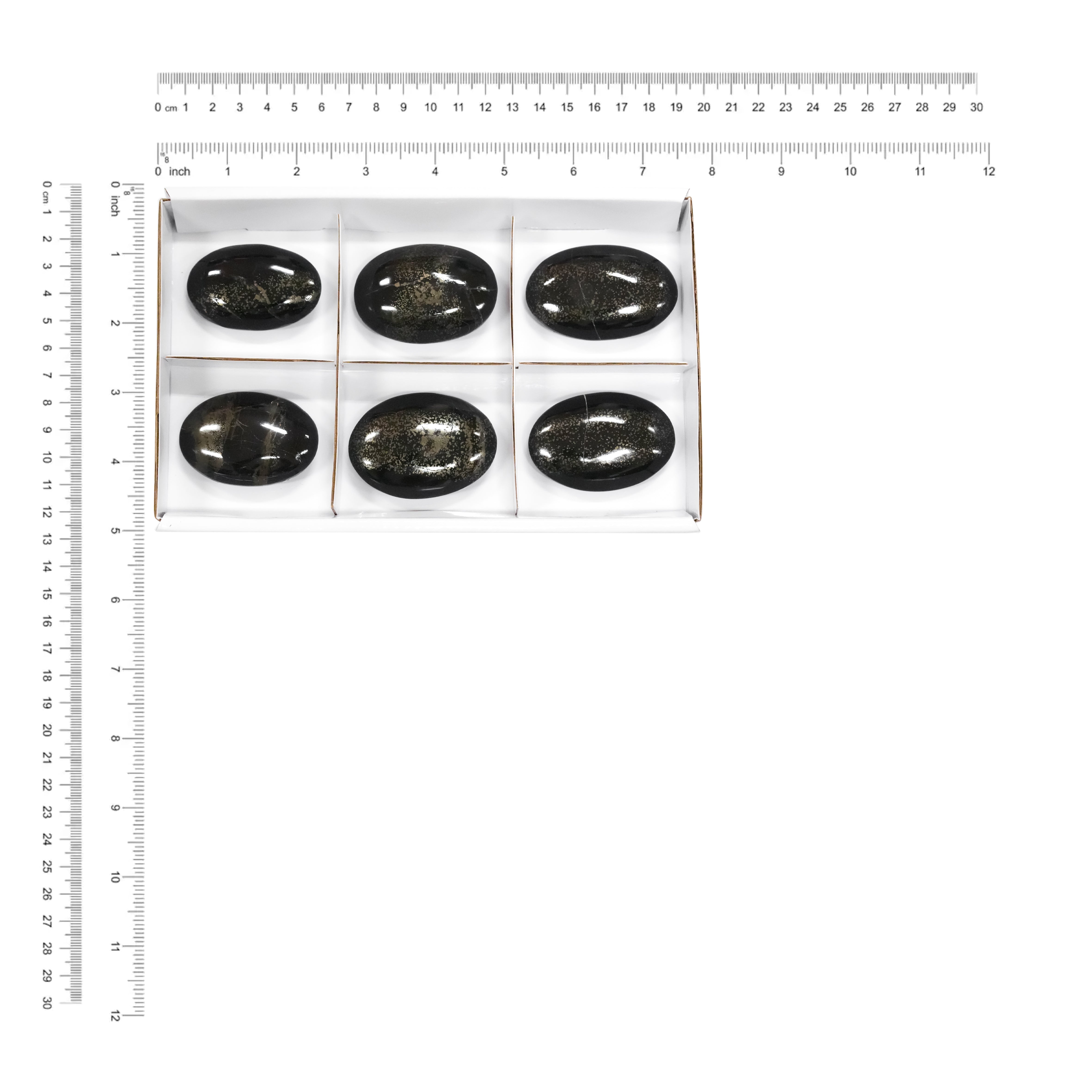 Starborn Schiefer Pyrite Palm Stones 6 Pieces - 350 Grams