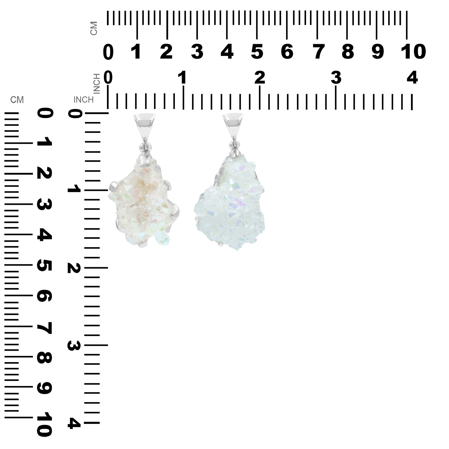 Starborn Quartz Crystal Prong Set Pendant in Sterling Silver