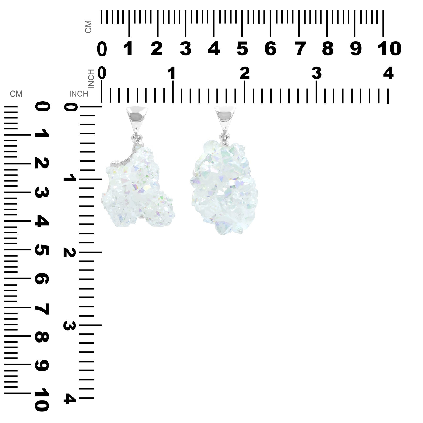 Starborn Quartz Crystal Prong Set Pendant in Sterling Silver