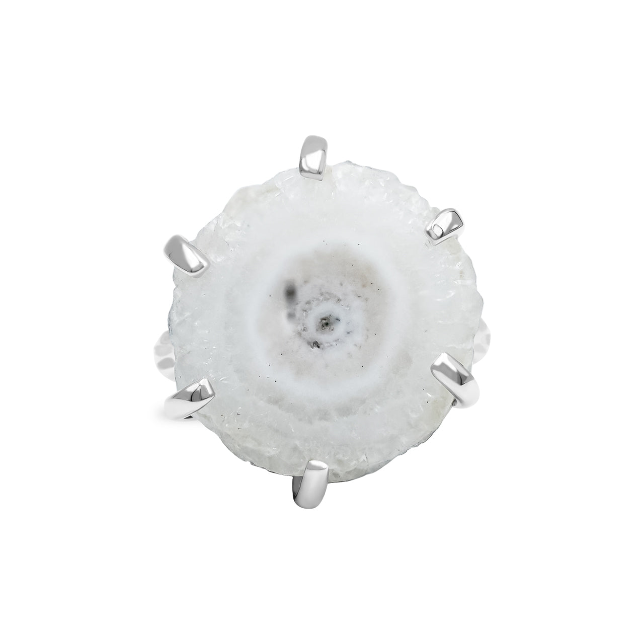 Starborn Quartz Rosettes Prong Set Ring in Sterling Silver