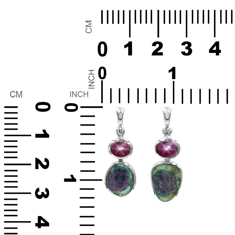 Starborn Multi-Stone Ruby Pendant in Sterling Silver