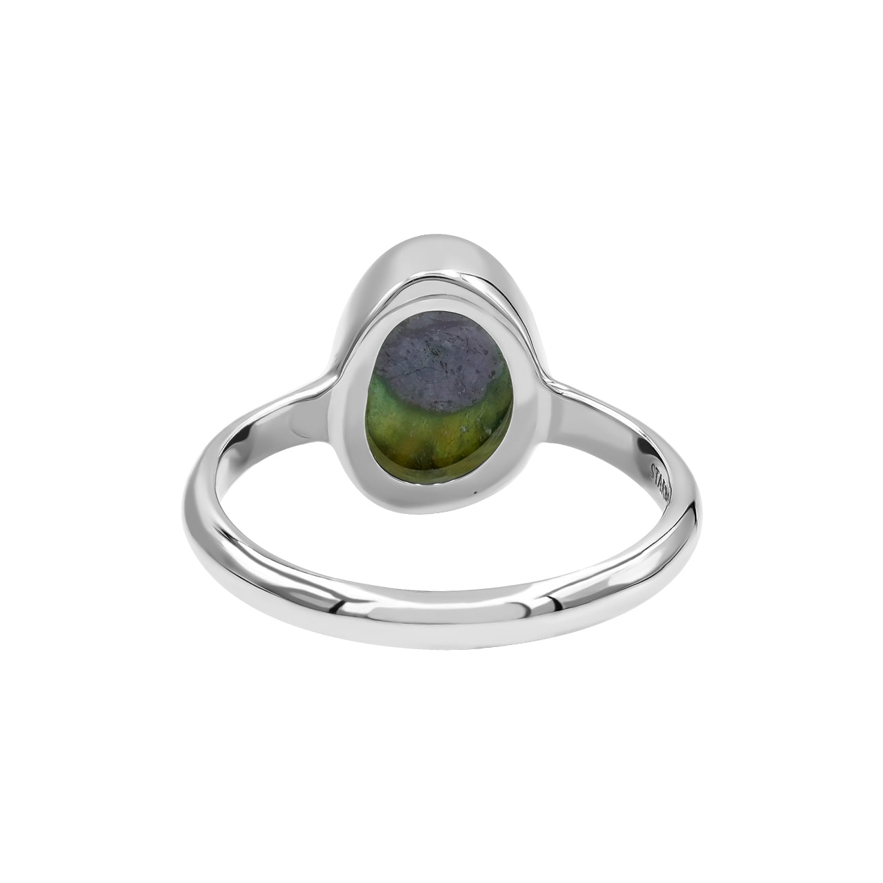 Starborn – Zweifarbiger Ring mit Rubinfassung aus Sterlingsilber