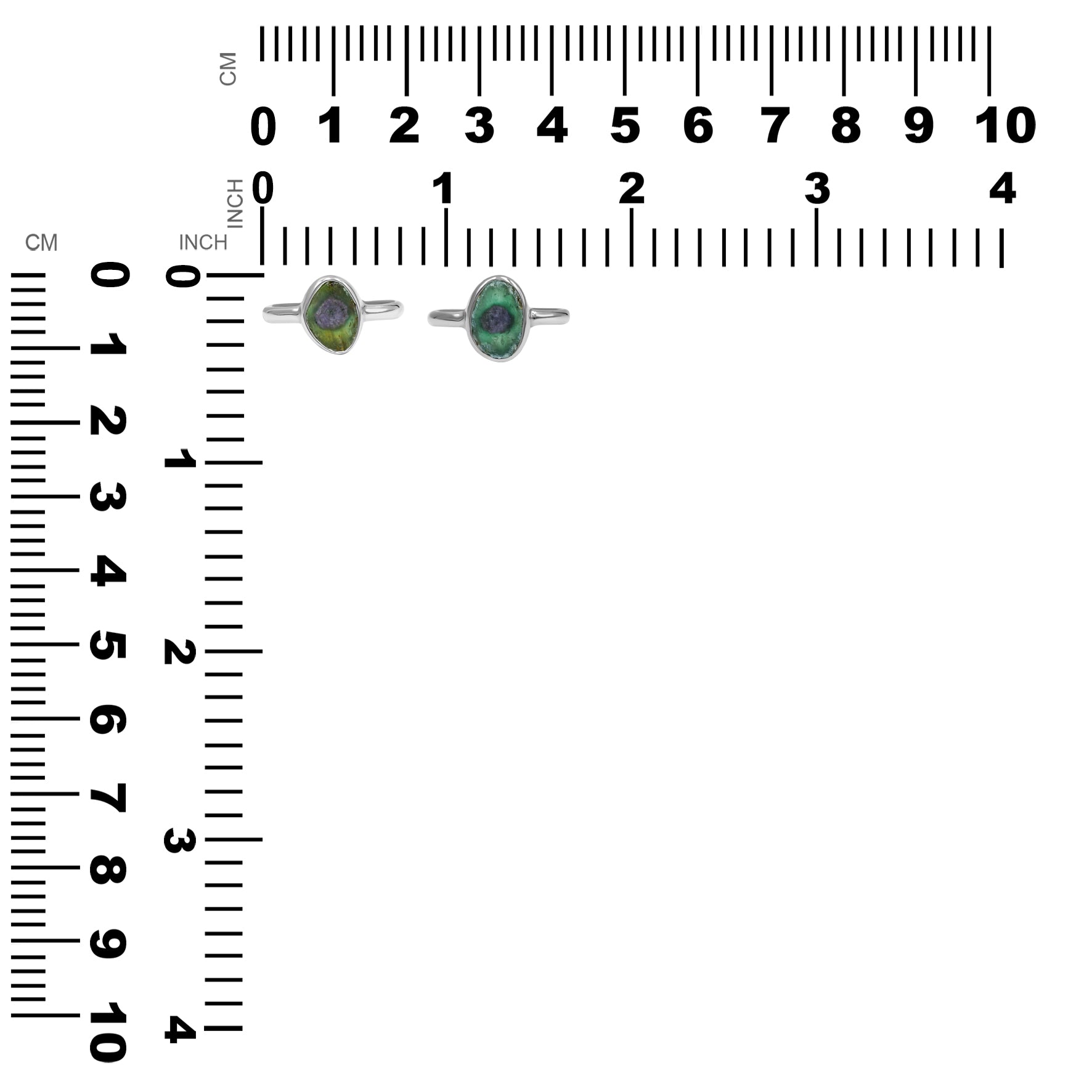Starborn – Zweifarbiger Ring mit Rubinfassung aus Sterlingsilber