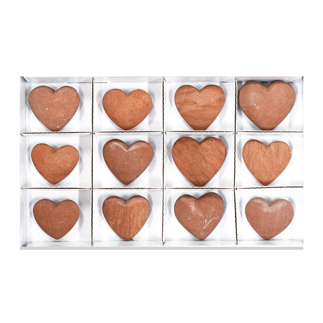 Sedona Vortex Red Rock Heart Stone 250 grams - 12 pieces