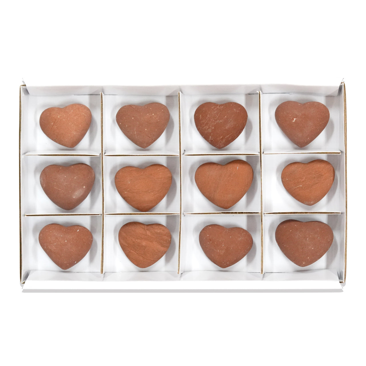 Sedona Vortex Red Rock Heart Stone 250 grams - 12 pieces