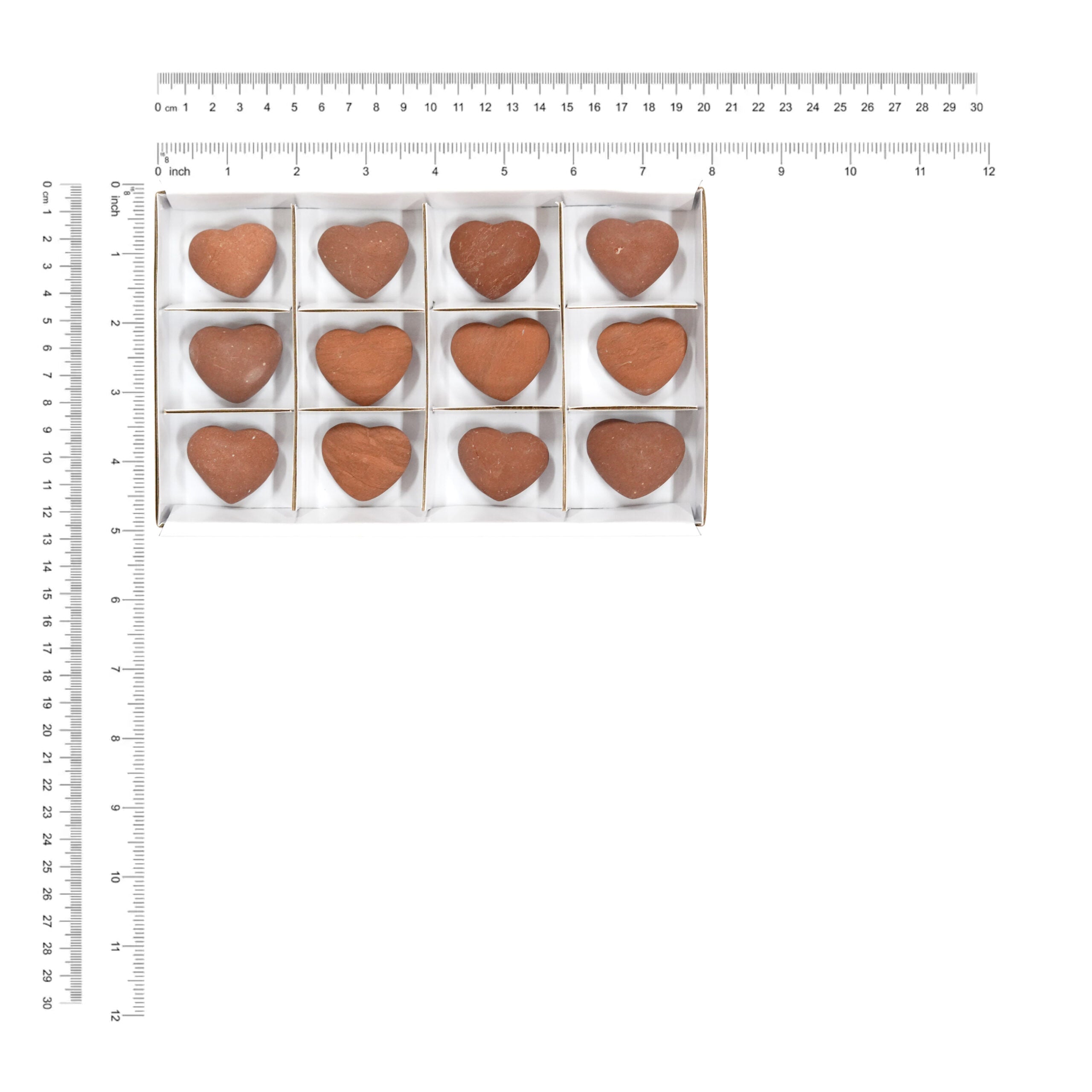 Sedona Vortex Red Rock Heart Stone 250 grams - 12 pieces