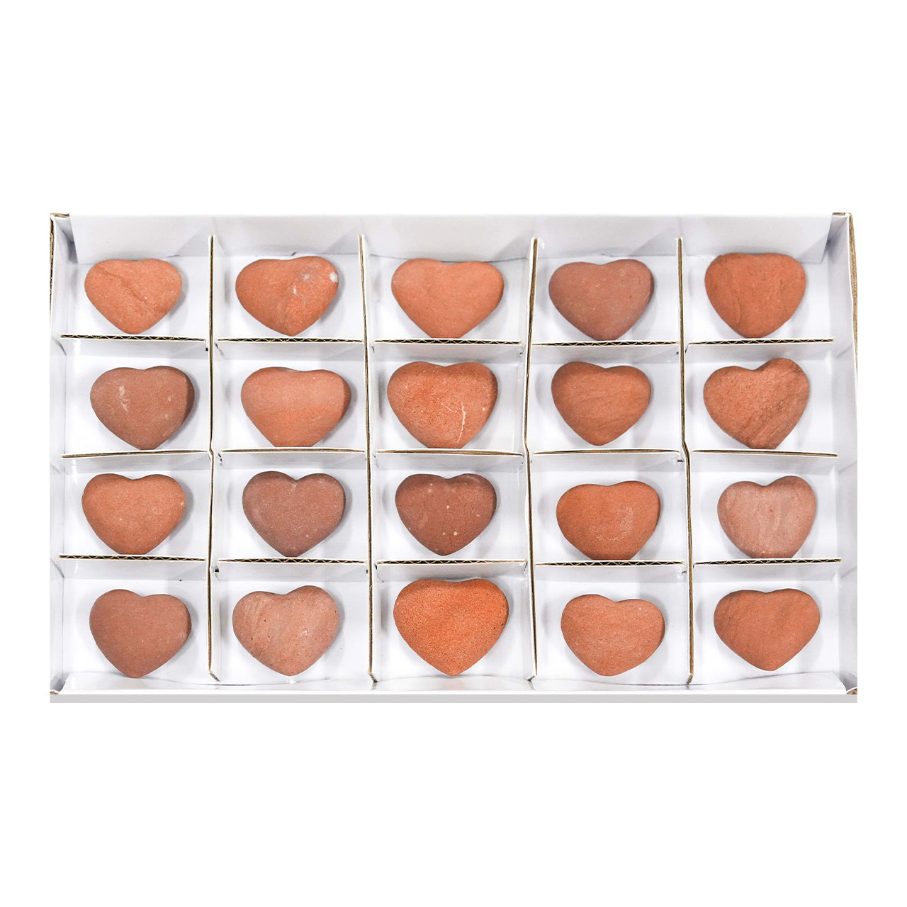 Sedona Vortex Red Rock Heart Stone 200 grams - 20 pieces