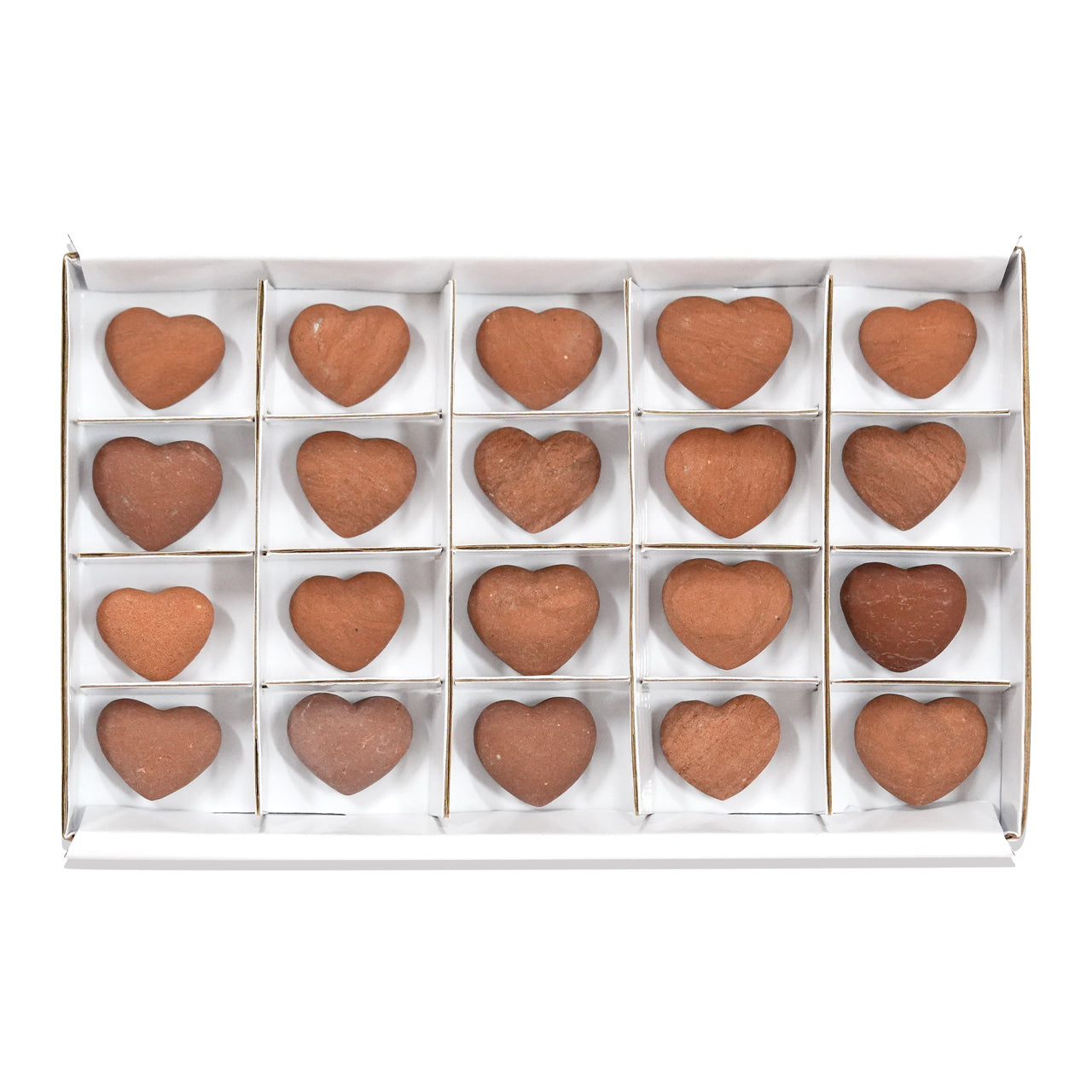 Sedona Vortex Red Rock Heart Stone 200 grams - 20 pieces