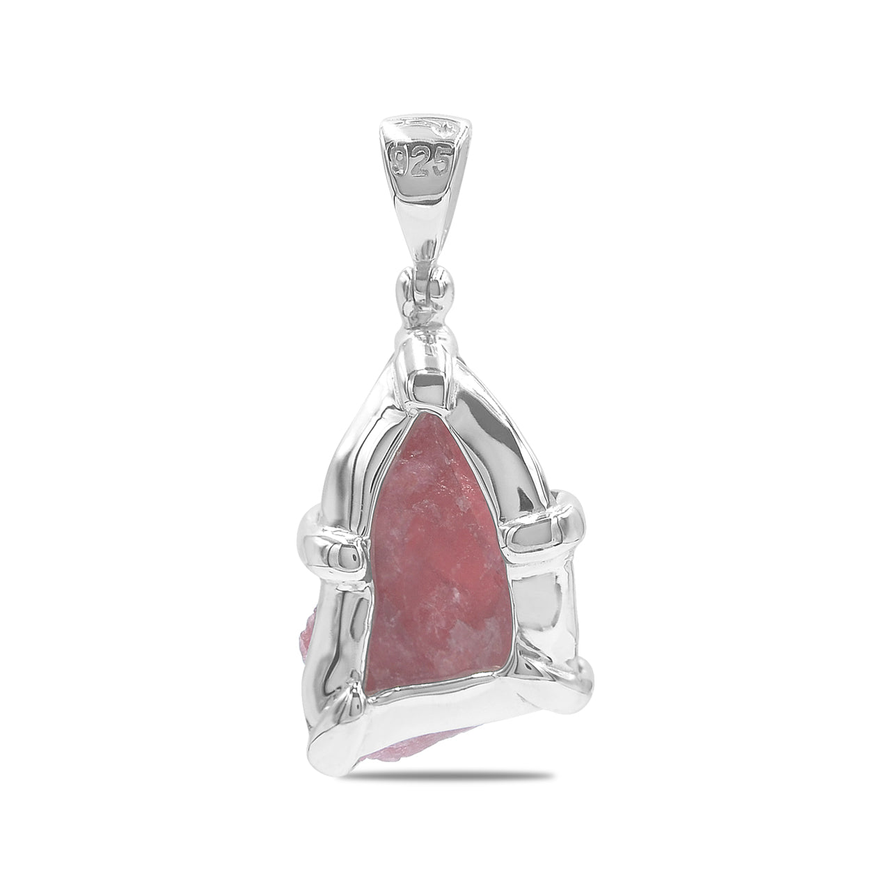 Starborn Gem Rhodonite Rough Pendant in Sterling Silver