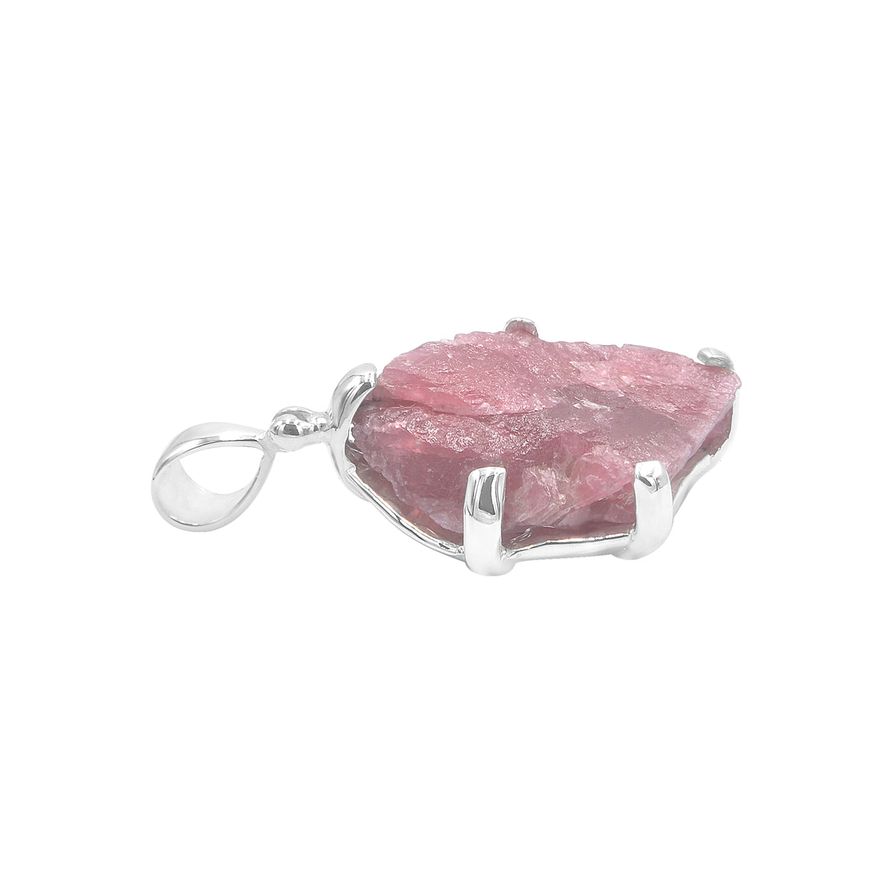 Starborn Gem Rhodonite Rough Pendant in Sterling Silver