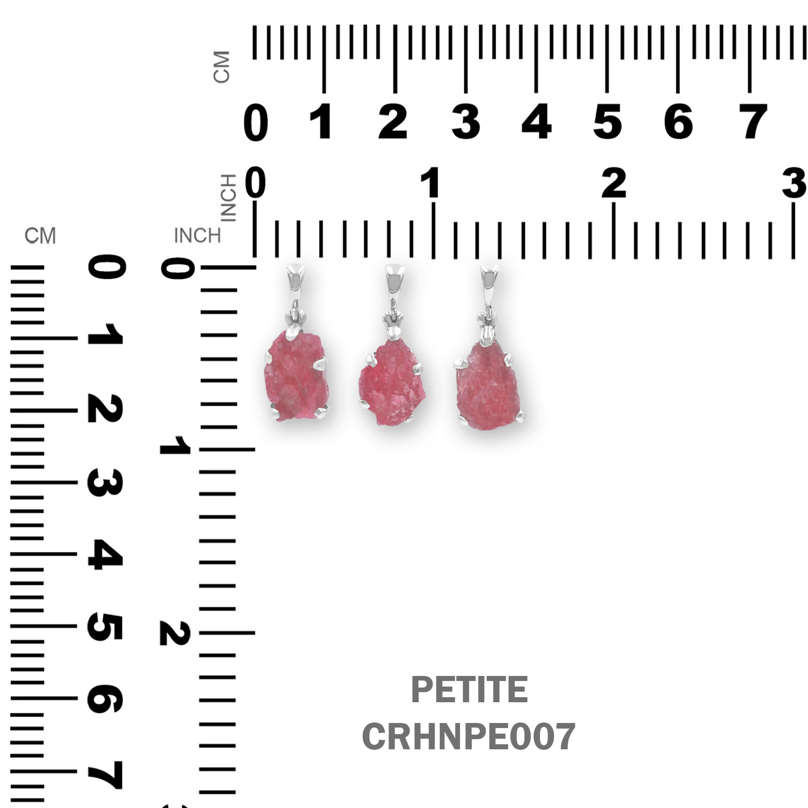 Starborn Gem Rhodonite Rough Pendant in Sterling Silver